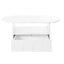 ON-TRANS flexible cream style coffee table with 2 brake wheels, drawers, large storage space, white, 39.37 '' x 23.6 '' - Korvel
