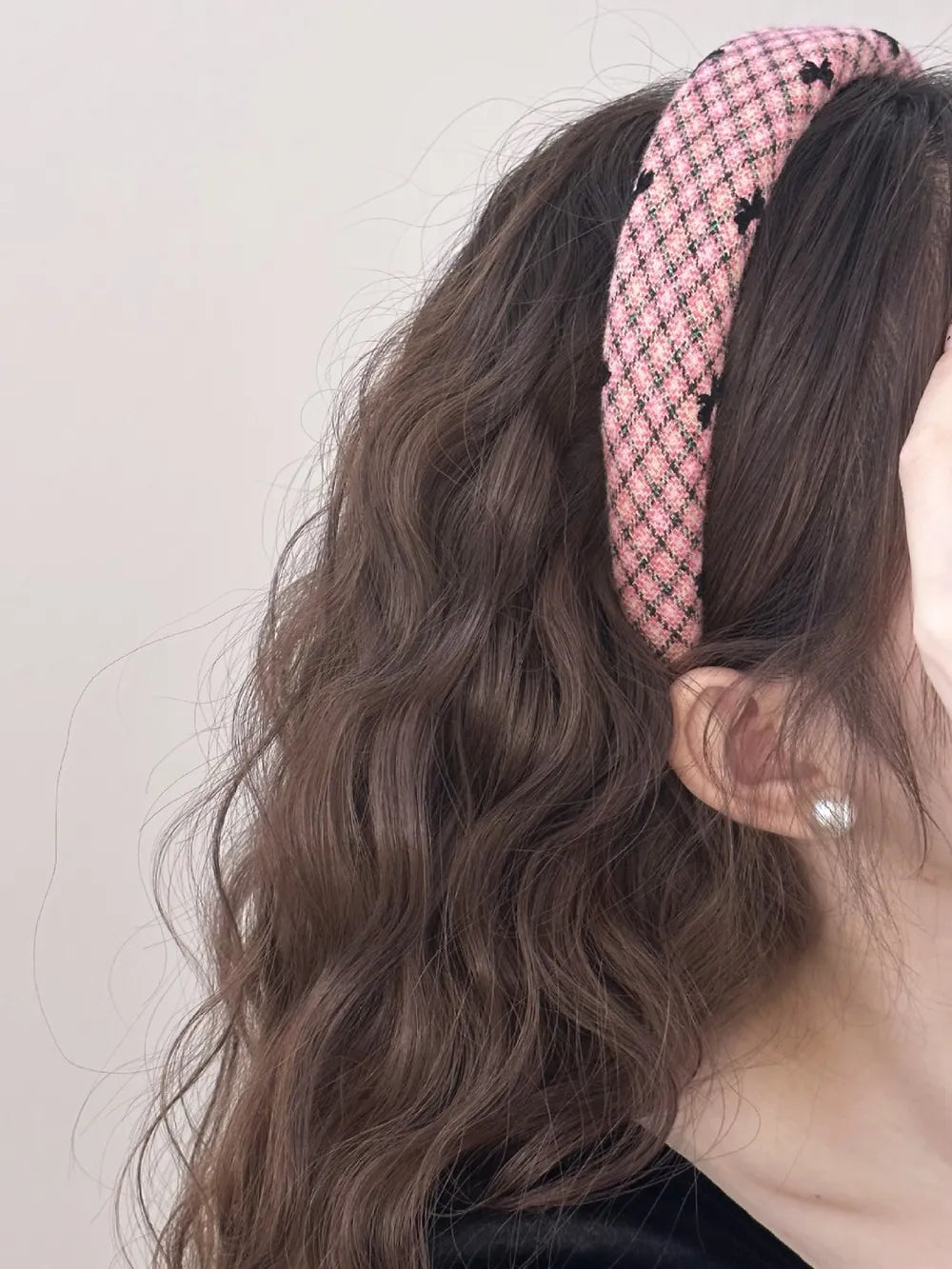 Plaid Bow Wide Headband - Korvel