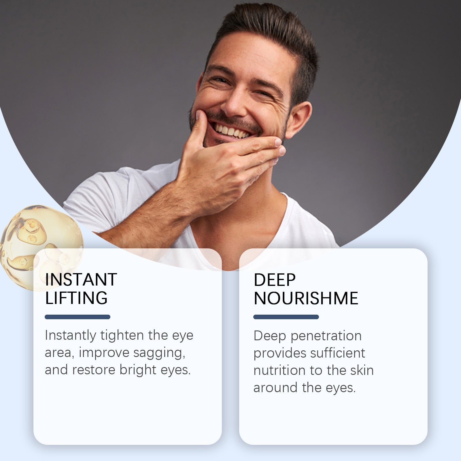 Men's Multi-Effect Light Line Eye Cream Hydrates, Reduces Eye Bags And Improves Fine Line Repair Cream - Korvel