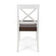 Roshan Farmhouse Acacia Wood Dining Chairs - White/Walnut (Set of 2)