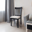 Ensemble de 2 chaises de salle à manger en caoutchouc noir