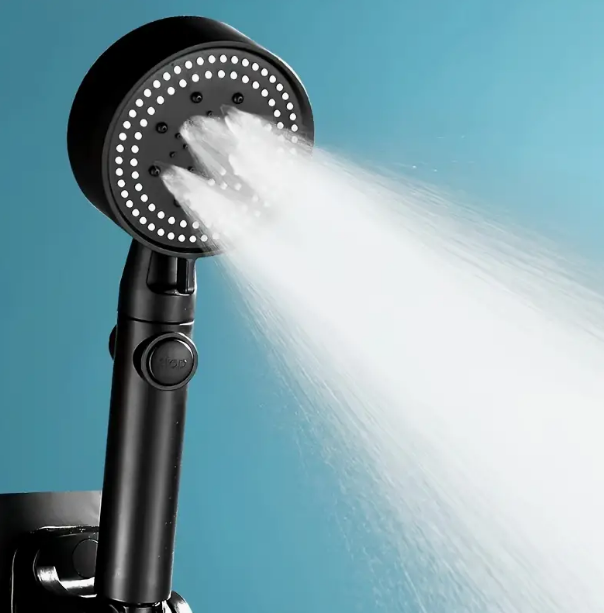 1pc High-Pressure Shower Head, Multi-Functional Hand Held Sprinkler With 5 Modes, 360°Adjustable Detachable Hydro Jet Shower Hea - Korvel