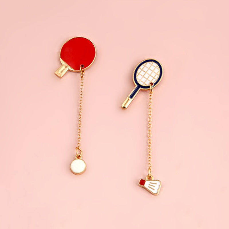 Fashion Cartoon Badminton Brooch pin Badge Sports Equipment table Tennis Fashion Jewelry Wholesale Gift athletes - Korvel