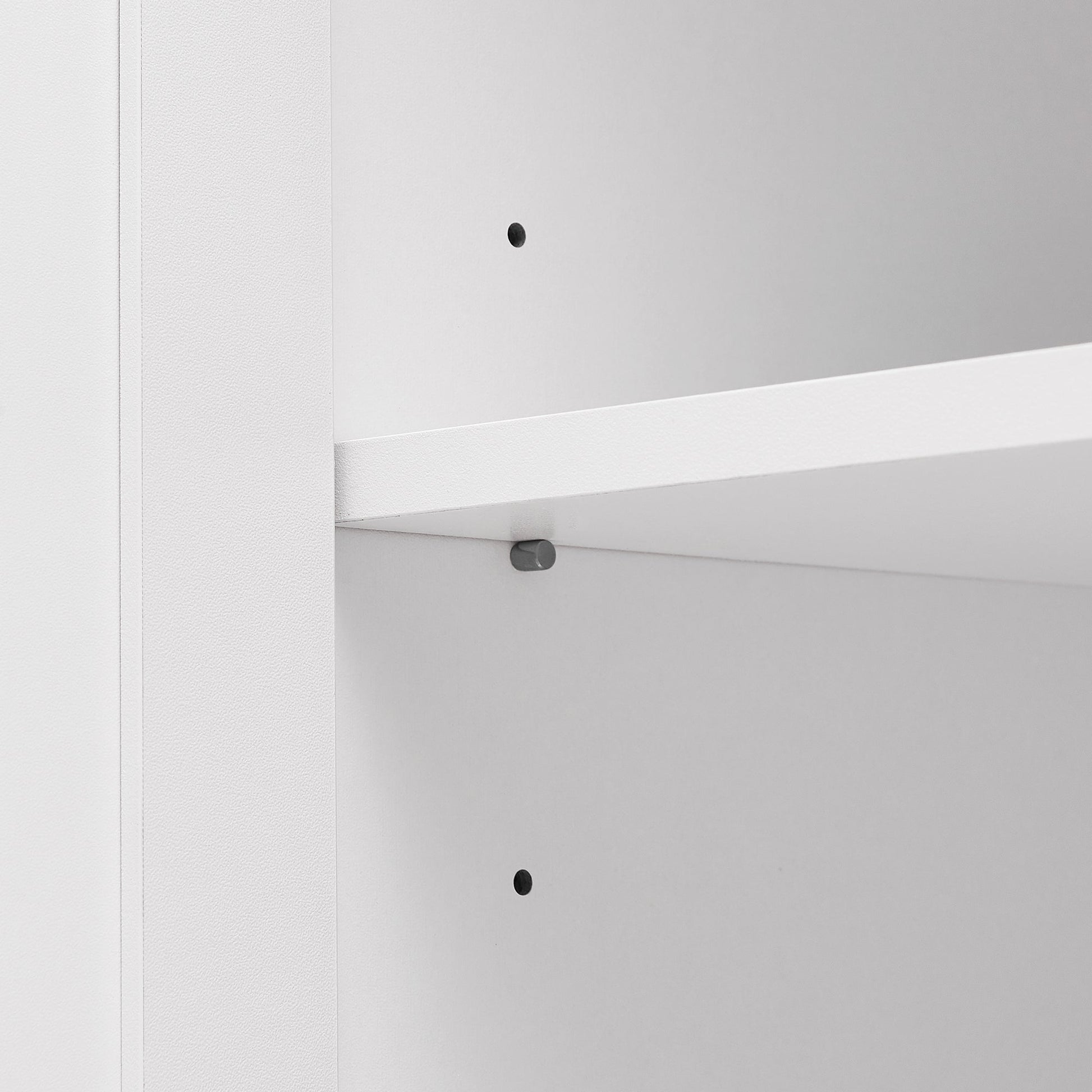 Storage Cabinet with Two Doors for Bathroom, Office, Adjustable Shelf, MDF Board, White - Korvel