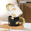Mug en céramique électroplaqué élégant pour café et jus