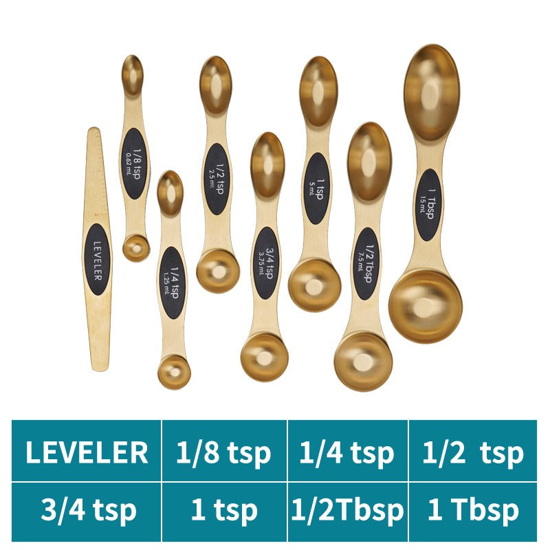 Magnetic Double Head Measuring Spoon Set - 9 Pieces