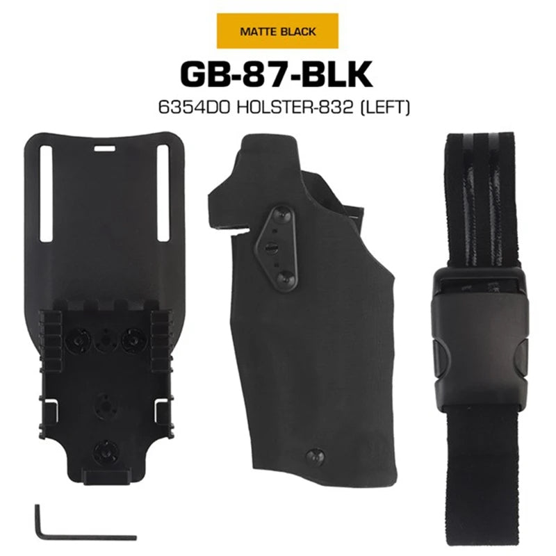 Holster tactique pour pistolet gauche 6354DO pour Glock 17