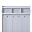 U-Can Hall Tree with 6 Hooks  Coat Hanger Entryway Bench Storage Bench (White) - Korvel