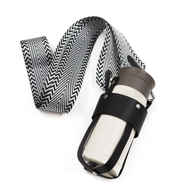 Outdoor insulated cup diagonal cup cover detachable woven shoulder strap bottle cover stainless steel kettle cover - Korvel