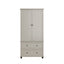 70 inch high kitchen pantry storage cabinet with 2 drawers and 3 shelves, large storage cabinet (antique white) - Korvel