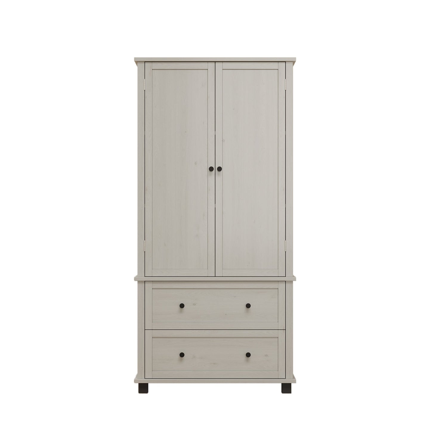70 inch high kitchen pantry storage cabinet with 2 drawers and 3 shelves, large storage cabinet (antique white) - Korvel