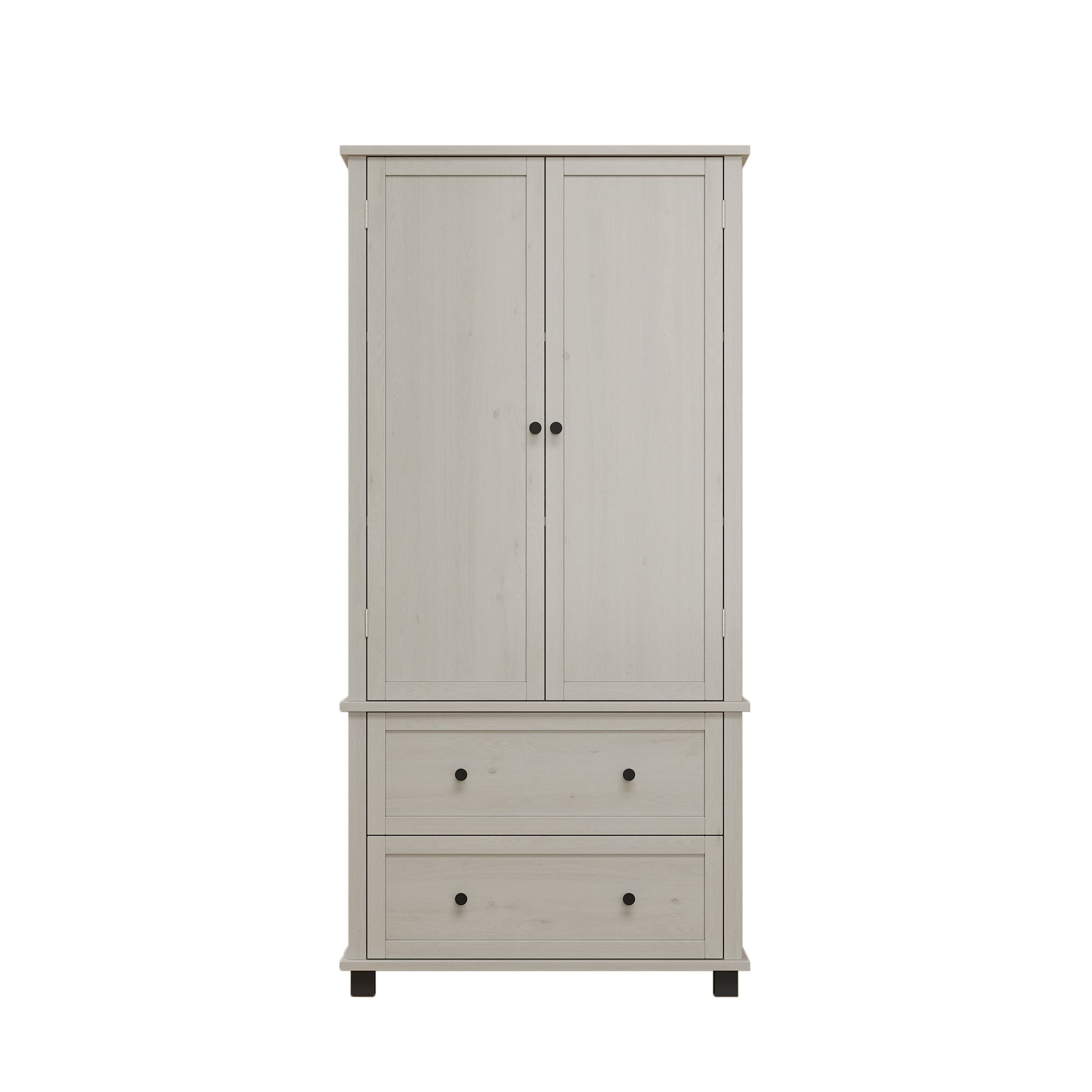 70 inch high kitchen pantry storage cabinet with 2 drawers and 3 shelves, large storage cabinet (antique white) - Korvel