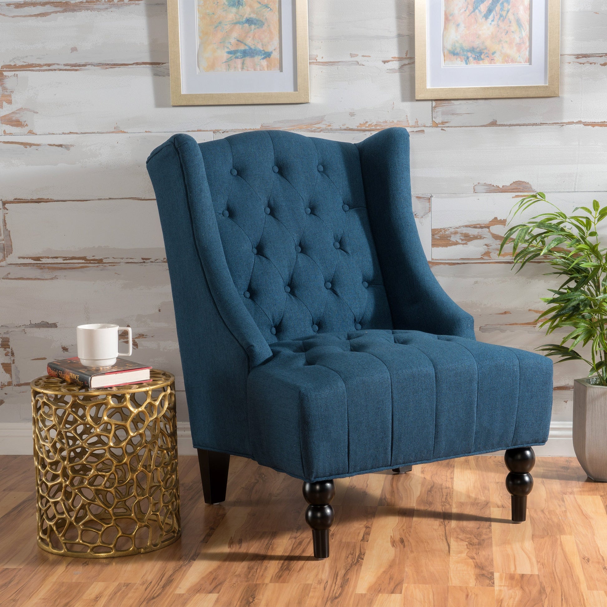 Upholstered Wingback Chair - Korvel