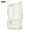 70 inch high kitchen pantry storage cabinet with 2 drawers and 3 shelves, large storage cabinet (antique white) - Korvel