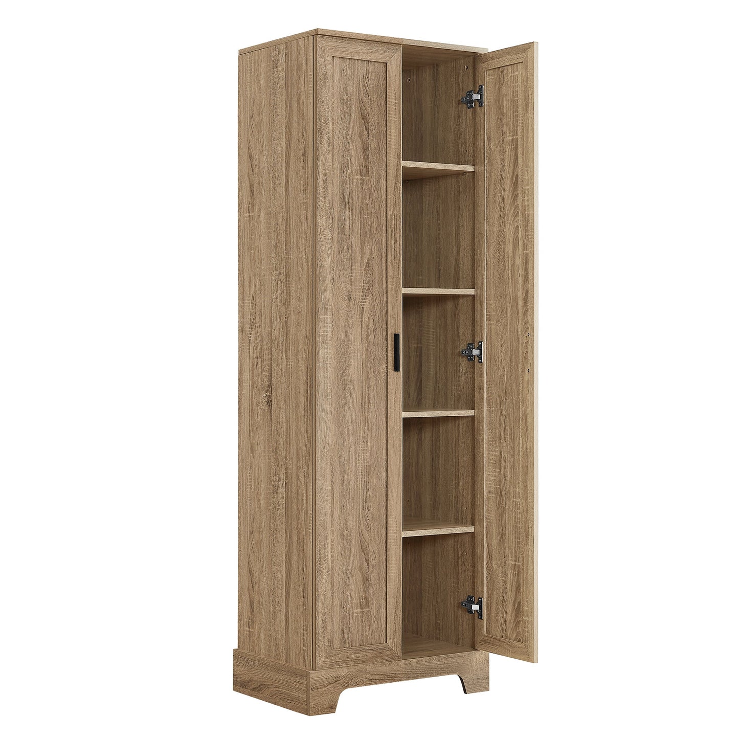 Elegante armario de almacenamiento marrón con estante ajustable