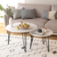Ensemble de 2 tables basses rondes empilables de 27,56'' - Blanc