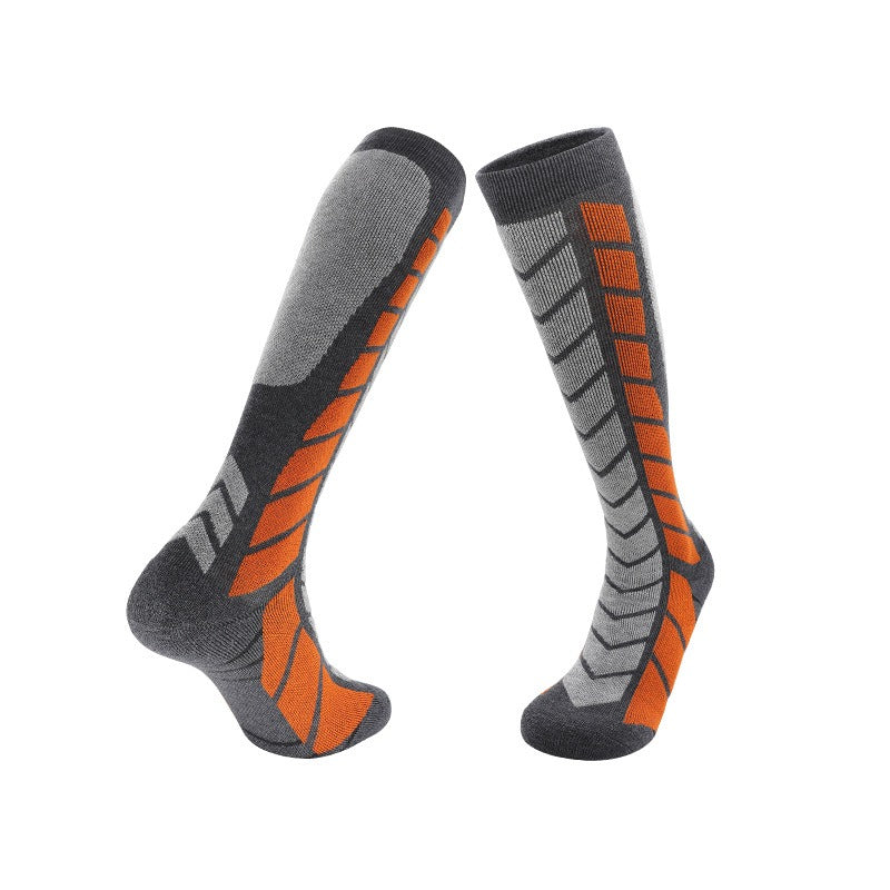 Outdoor Warm Snow Socks Merino Wool Socks Long Tube Thick Foot Warming Skiing Socks Towel Bottom Thick Socks - Korvel