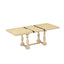Traditional 6-Piece 78inch Trestle Extendable Dining Table Set with One 18inch Removable Leaf Padded Dining Chairs Bench,Natural - Korvel
