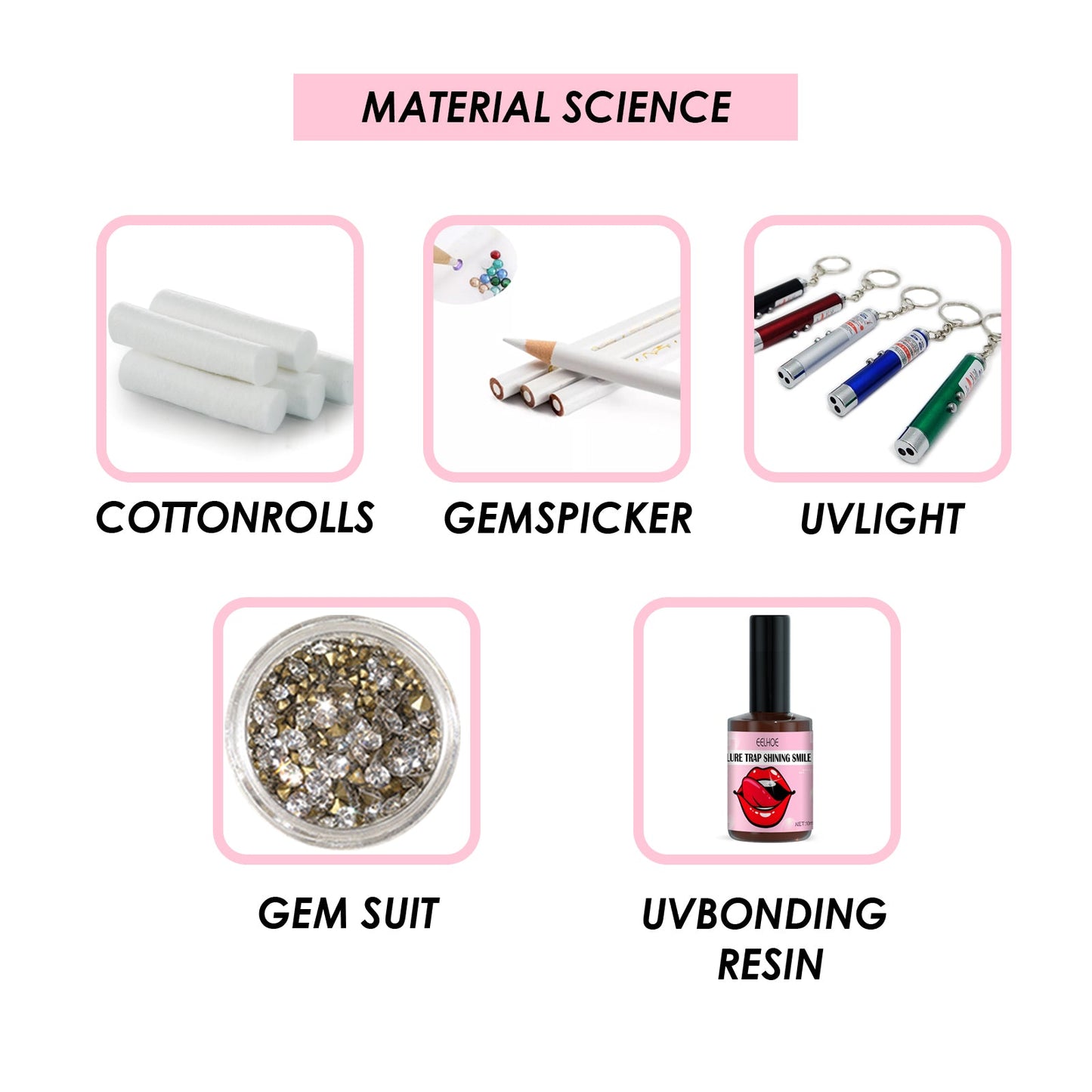 Teeth Gem Set, White Teeth Easy To Remove And Install Beautiful And Solid Gem Set - Korvel