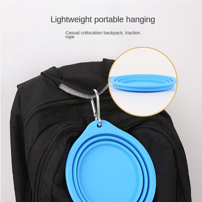 Silicone Foldable Bowl Portable Pet Bowl 600ml Cat Bowl Travel Pet Portable Dog Bowl - Korvel