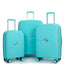 Expandable Hardshell Suitcase Double Spinner Wheels PP Luggage Sets Lightweight Durable 3-Piece Set (20/24/28) , Lake Blue - Korvel