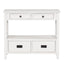 36'' Farmhouse Pine Wood Console Table Entry Sofa Table with 4 Drawers & 1 Storage Shelf (Antique White) - Korvel