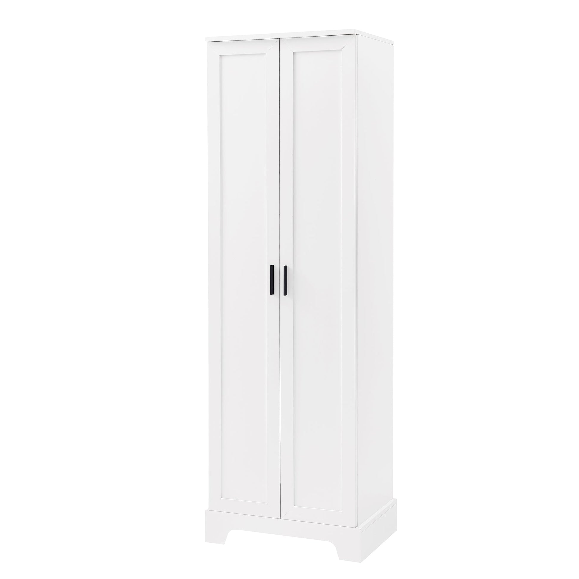 Storage Cabinet with Two Doors for Bathroom, Office, Adjustable Shelf, MDF Board, White - Korvel