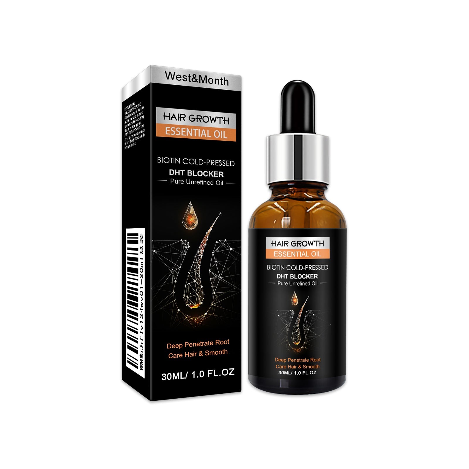 Hair Growth Essential Oil, Dense Hair Growth Repair Dry Hair And Moisture Hair Essence - Korvel