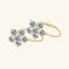 1.2 Carat 925 Sterling Silver Moissanite Flower Huggie Earrings - Korvel