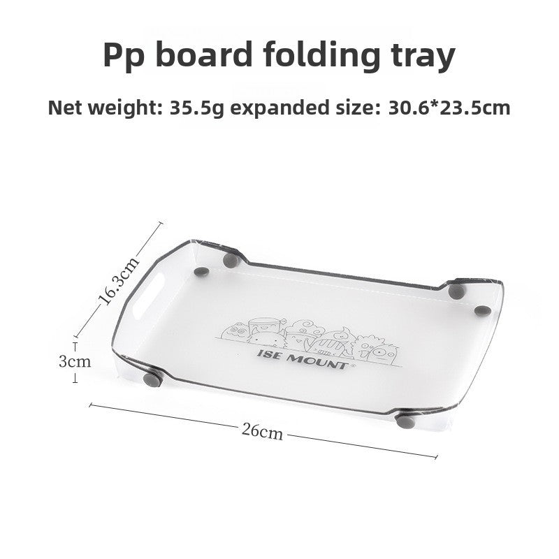 Folding Mini Table - Ultralight PP Camp Table & Tray (97g) Food-grade, Portable for Camping & Hiking Gear - Korvel