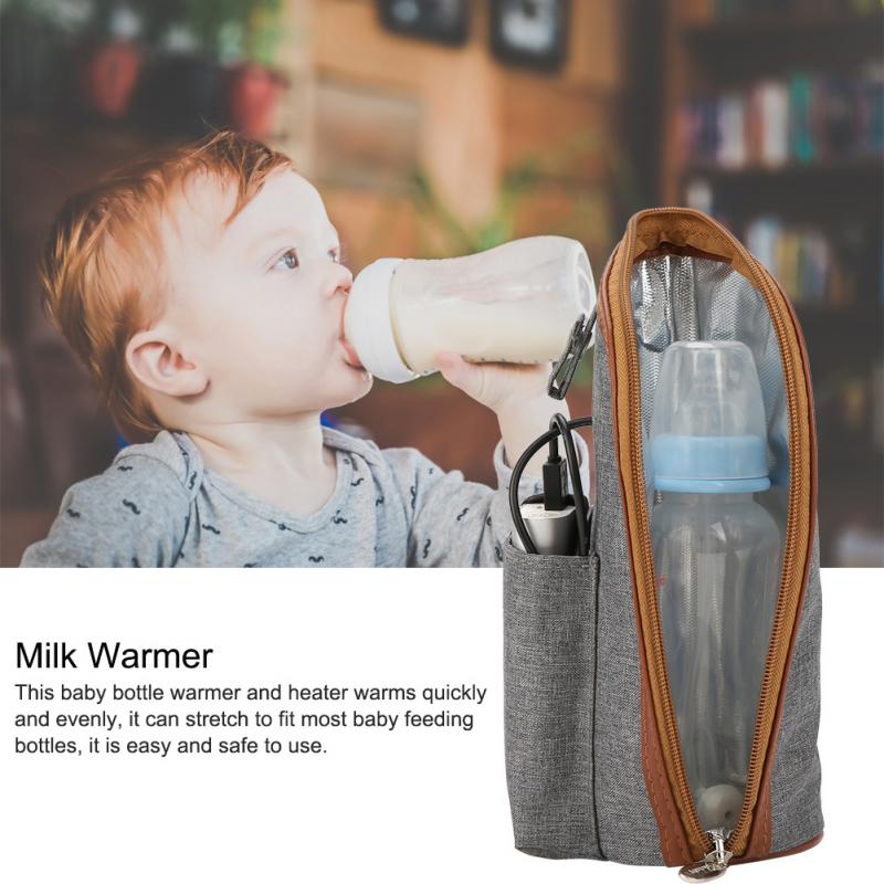 Portable Baby Warmers Bottle Holder USB Heating Bags Travel Mug Feeding Bottle Infant Milk Bottle Heating Bag Baby Feeding - Korvel