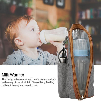 Portable Baby Warmers Bottle Holder USB Heating Bags Travel Mug Feeding Bottle Infant Milk Bottle Heating Bag Baby Feeding - Korvel