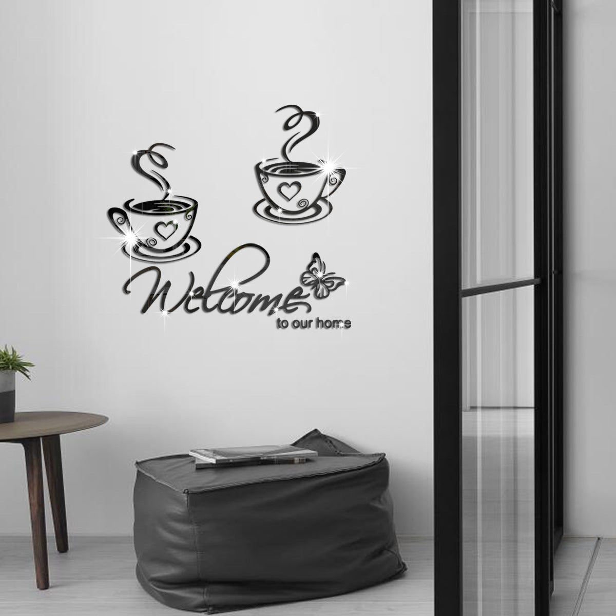 JM3537Mirror wall stickers acrylic decoration self-adhesive living room bedroom restaurant - Korvel