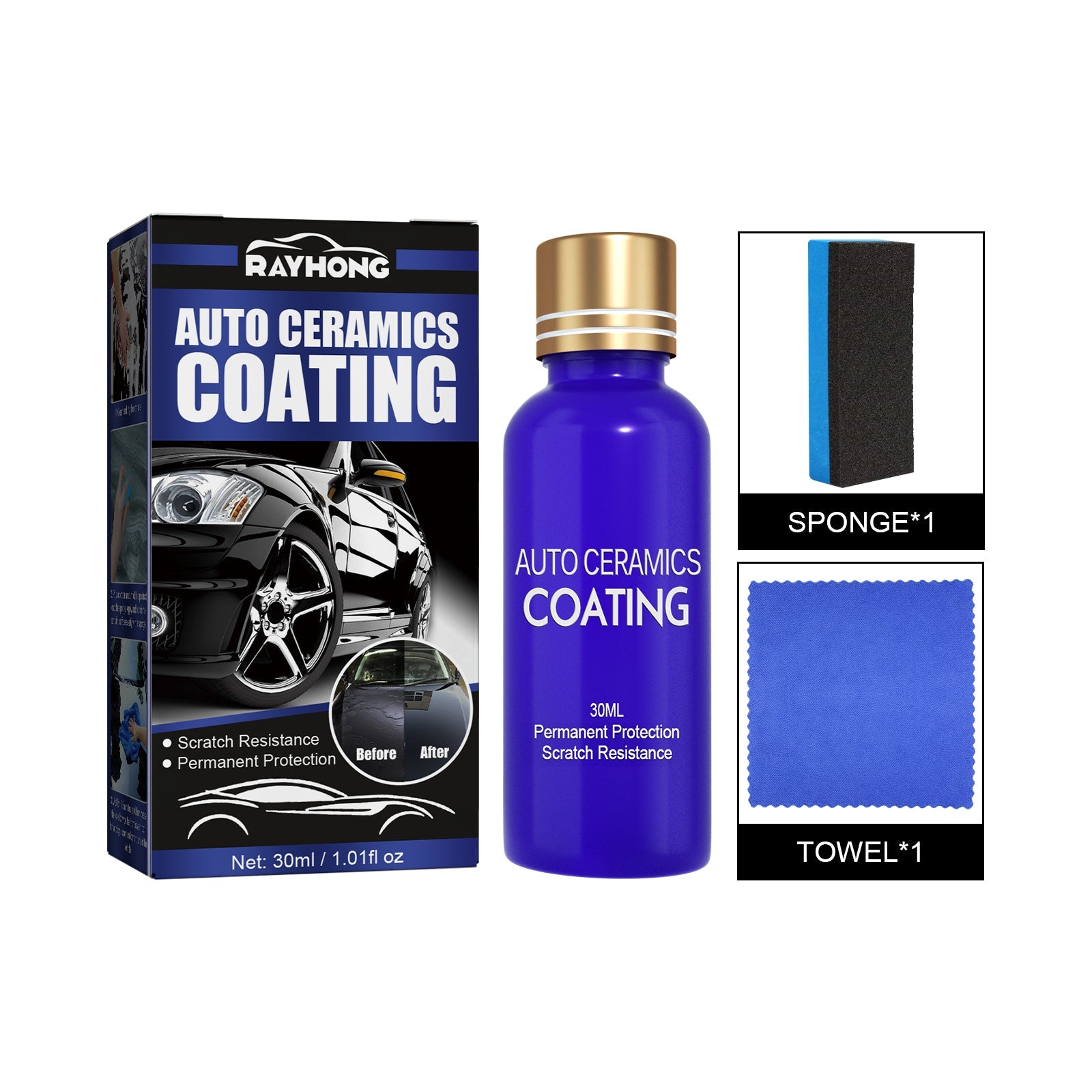 Auto Ceramics Coating, Clean Decontamination Waterproof Dustproof Scratch Repair Paint Maintenance Renovation Coating Solution - Korvel