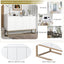 TREXM Modern Sideboard Elegant Buffet Cabinet with Large Storage Space for Dining Room, Entryway (White) - Korvel