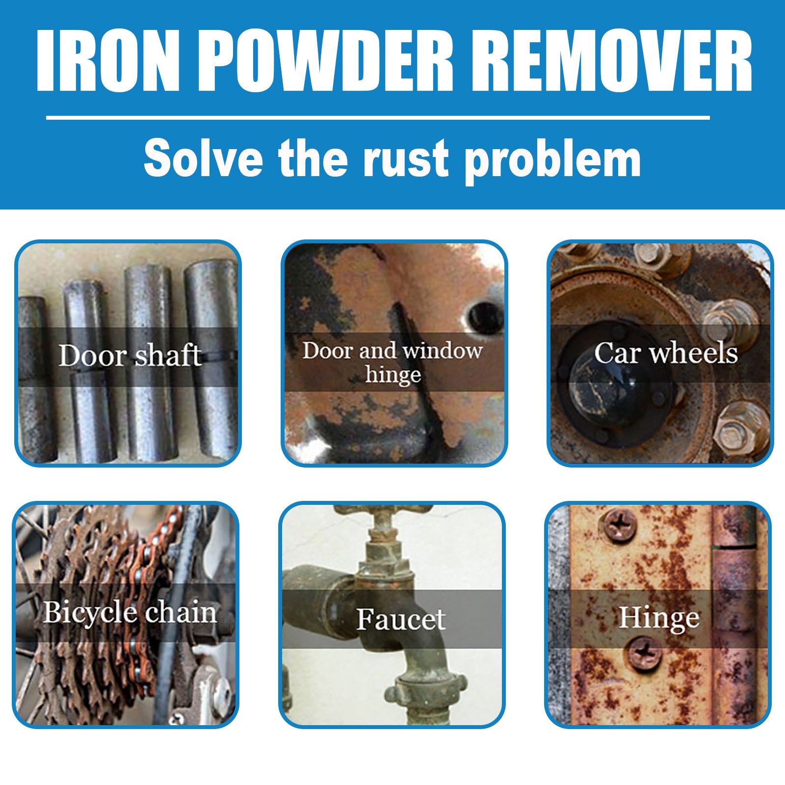 HOMONTH Iron Powder Remover, Decontamination Refurbishing Spray For Metal Parts Of Bicycle Wheels - Korvel