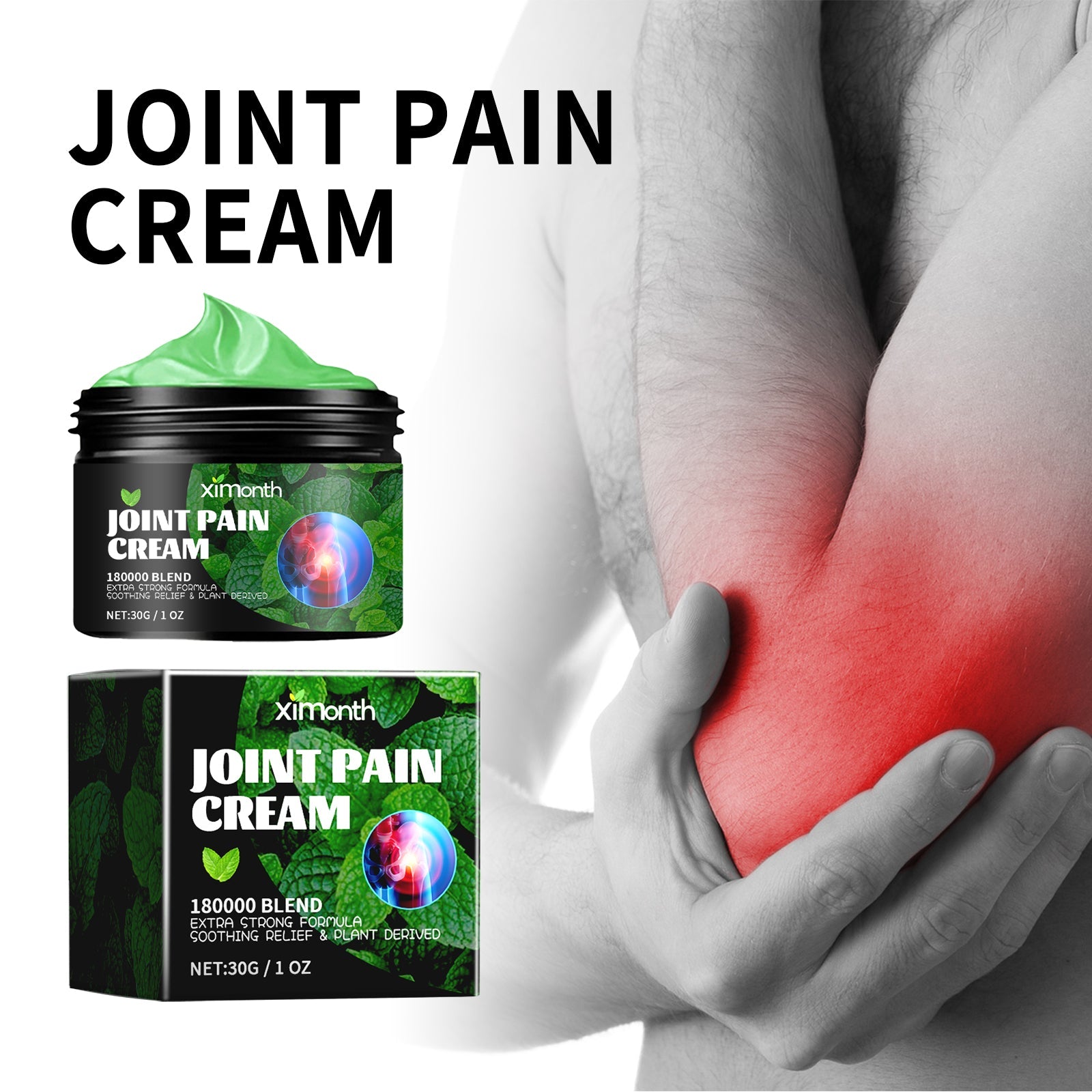 Joint Pain Cream, Joint Pain Relieve Neck Shoulder Blades Lumbar Spine Sour Bloated Body Care Cream - Korvel