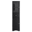 Tall Bathroom Cabinet, Freestanding Storage Cabinet with Drawer and Doors, MDF Board, Acrylic Door, Adjustable Shelf, Black - Korvel