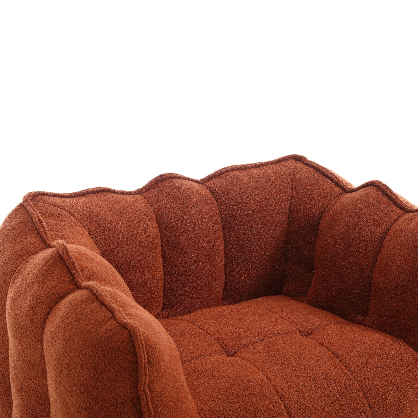 Soft Bean Bag Chair with High Resilient Foam(Chips)for living room and bedroom Comfortable Square Lazy Sofa with  Footstool - Korvel