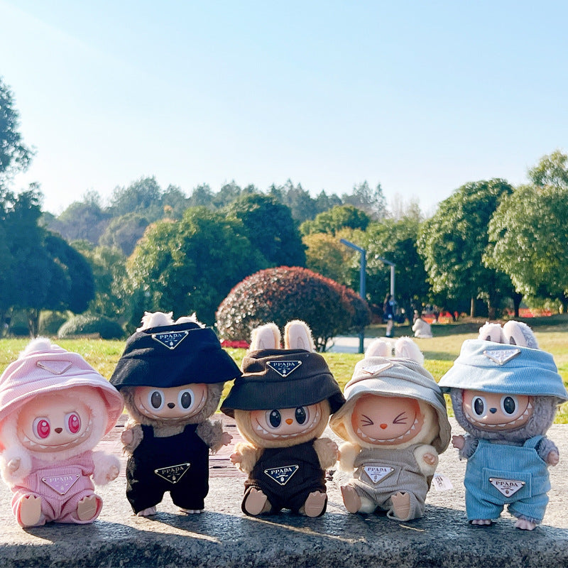 [Clothes Only]  corduroy For Labubu Doll Clothing Set Hat 17cm Clothes Shoes Doll DIY Accessories Training Sitting Party Games Toys Gifts - Korvel