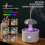 Rotating umbrella water droplet humidifier household heavy fog desktop rainbow lights remote control aromatherapy machine - Korvel