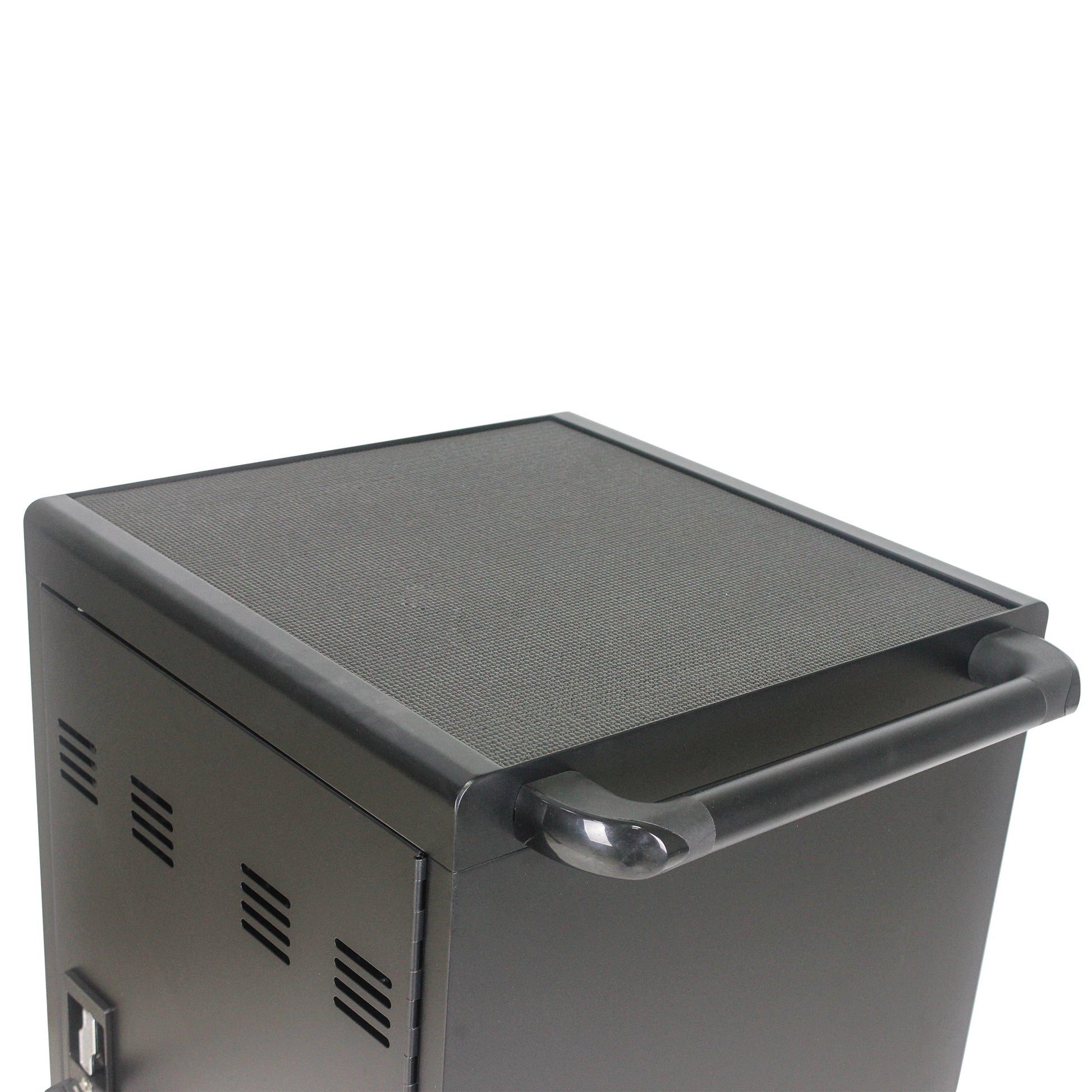 Mobile Charging Cart and Cabinet for Tablets Laptops 30-Device With Combination Lock--Black - Korvel