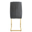 Premium Faux Leather Cushioned Dining Chairs with Metal Legs