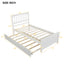 Twin size Platform Bed with Trundle White - Korvel