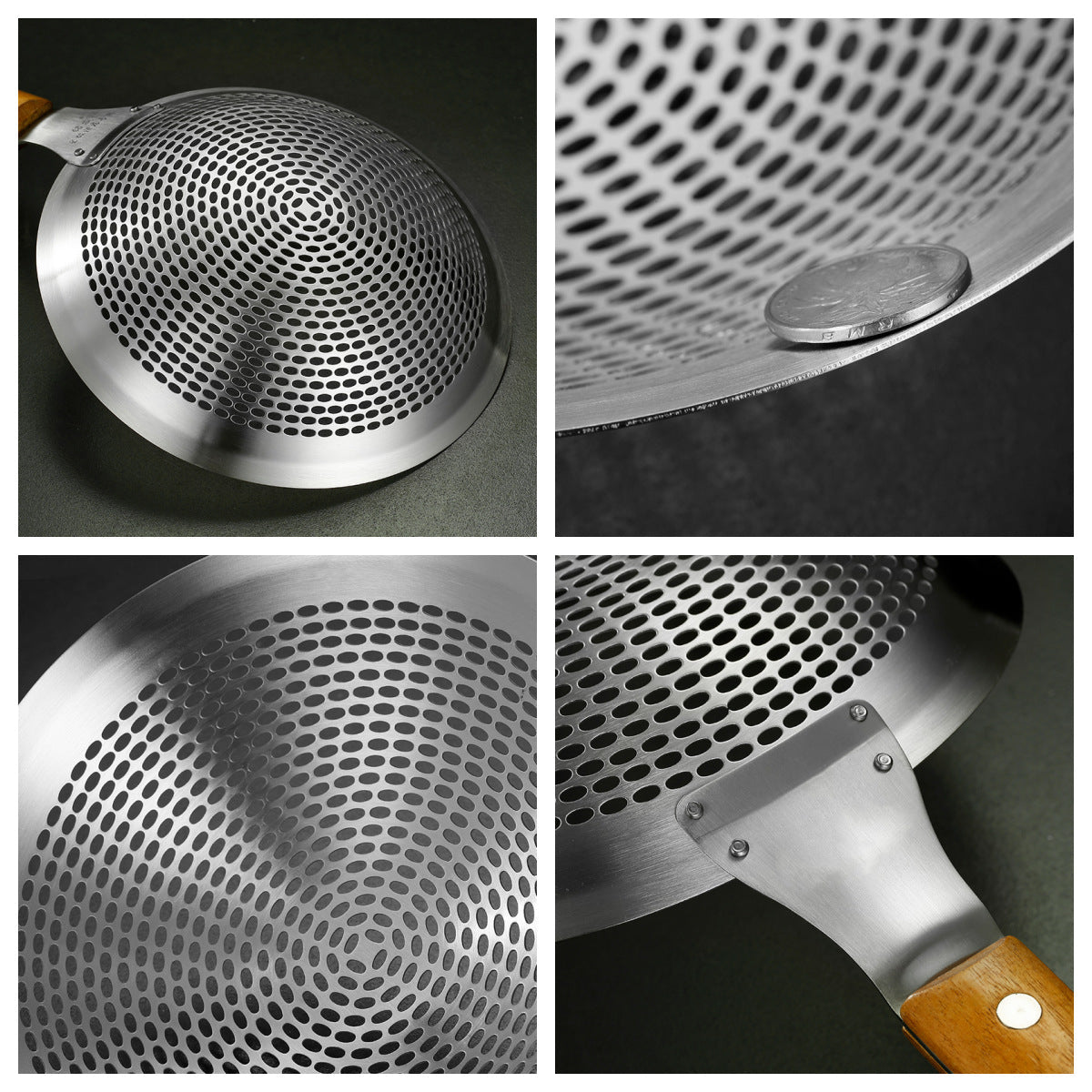 Large Stainless Steel Oil Strainer, Commercial Oil Strainer, Lo Mein Strainer, Oil Leak Strainer, Household Lo Mein Strainer - Korvel