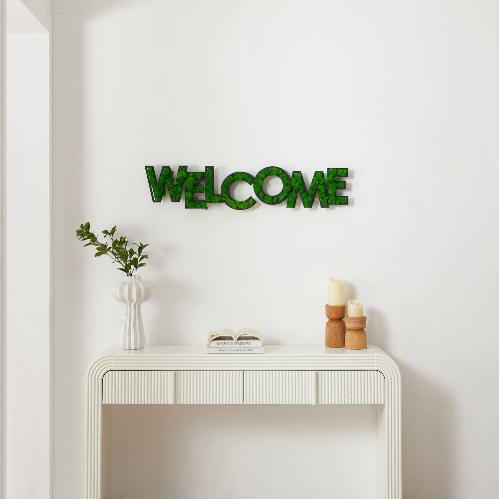 WELCOME Letter Art Moss Wall Decor - Korvel
