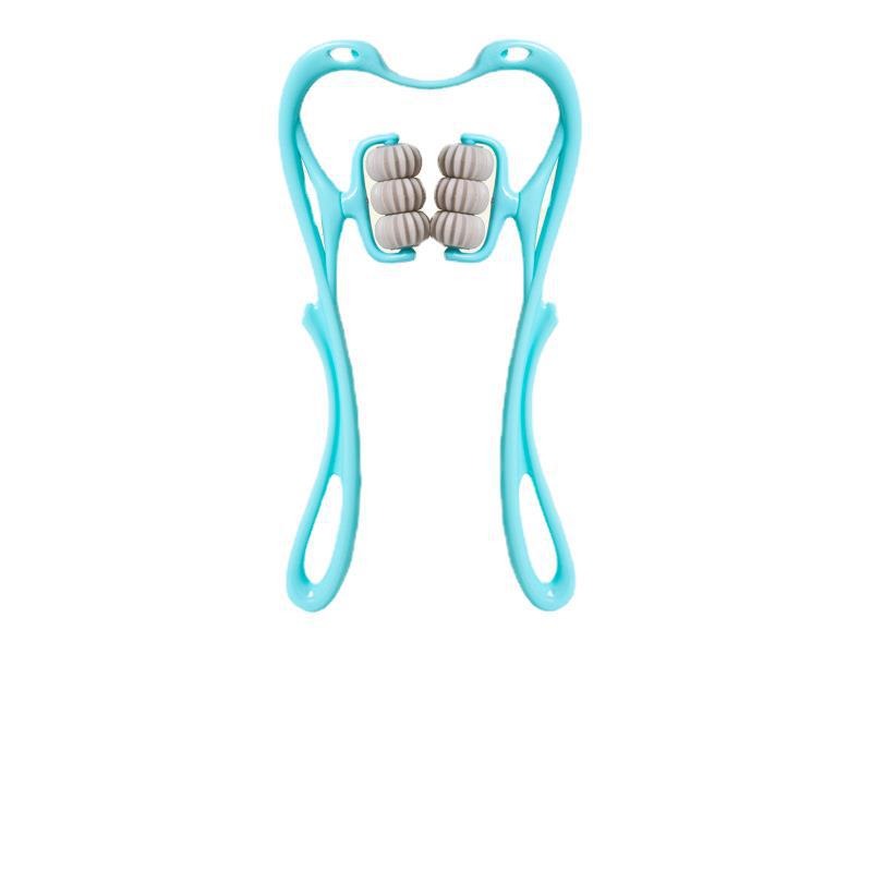 Cervical Massager Manual Massage Neck and Shoulder Massager Six Wheel Massager Neck Clamp Divine Tool - Korvel