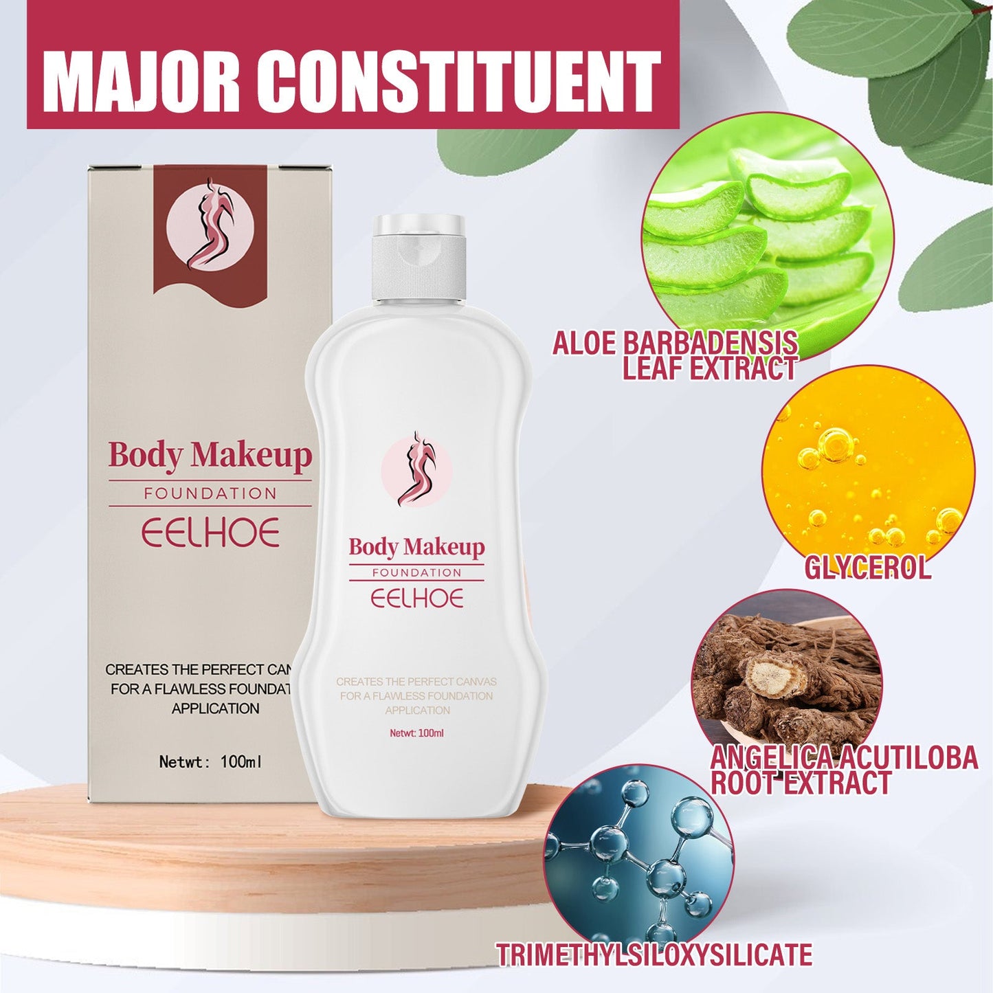 Natural Finish Body Makeup Liquid Foundation