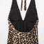 Leopard print halter neck one-piece swimsuit for women - Korvel