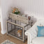 Table d'appoint pour chien de style mobilier sur roues